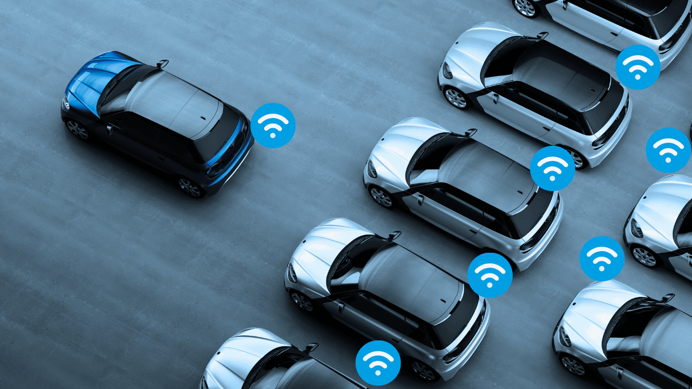 Vehicle transmitting data