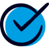 Check circle dark blue blue accent